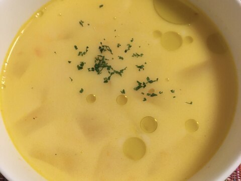 離乳食の残りでキャロットスープ